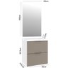 Gabinete para Banheiro com Cuba e Espelheira 60cm Pietra  - 2
