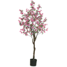 Planta Árvore Artificial Azaleia Pu C/pote X544 Rosa 1,4m - 1