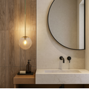 Ver imagem 7 de Lustre Pendente Orby Dourado Vidro Bola Âmbar Moderno Luxo Sala Quarto Escritório Inl88