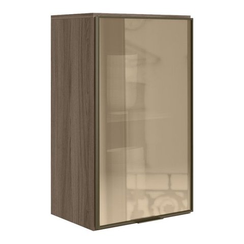Armario Aereo 1 Porta Vidro Mdf 40 Cm Kali 1220261 Carvalho Toq Nicioli