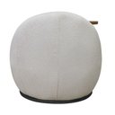 Ver imagem 3 de Poltrona Kaira Mesa Lateral Direita Base Fixa Preto Bouclé Creep Off White - Nexta Casa