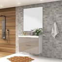 Ver imagem 1 de Gabinete para Banheiro com Cuba e Espelheira 80cm Pietra