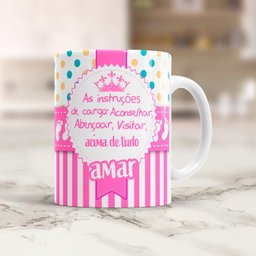 Caneca Convite para Madrinha De Batismo Dinda - 4