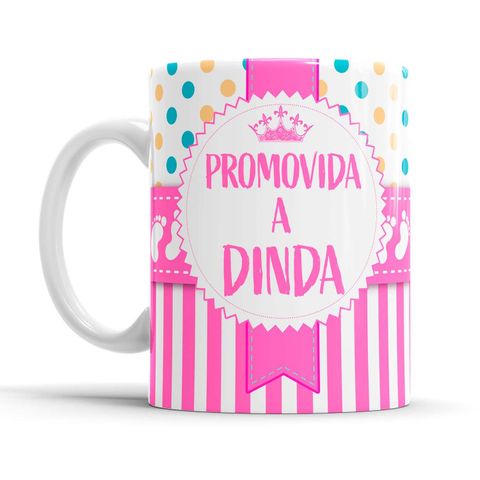 Caneca Convite para Madrinha de Batismo Dinda