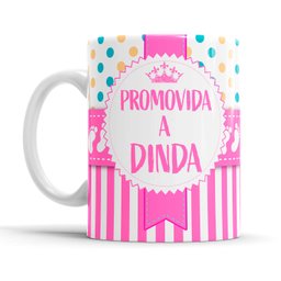 Caneca Convite para Madrinha De Batismo Dinda - 1