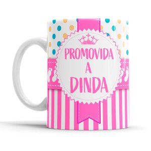 Caneca Convite para Madrinha De Batismo Dinda