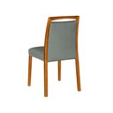 Ver imagem 4 de Mesa Jantar Luxo Jade 160x90cm Preto com 6 Cadeiras Estofadas Veludo Cinza Base Madeira Maciça Mel