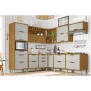 Ver imagem 3 de Kit de Cozinha 2 Peças Imperatriz (balcão + Aéreo) C2p25 Freijo-off White-nesher