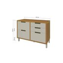 Ver imagem 4 de Kit de Cozinha 2 Peças Imperatriz (balcão + Aéreo) C2p25 Freijo-off White-nesher