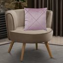 Ver imagem 2 de Kit 2 Capas para Almofada Drapeada em Veludo Quadrada 43x43 com Enchimento 45x45 Cor:rosa Quartzo
