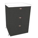 Ver imagem 1 de Mesa Multiuso Projeto Camarim Madeirado com Assento Estofado Branco /ébano