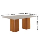 Ver imagem 4 de Mesa de Jantar Eloise 180cm Tampo MDF Vidro Canto Copo com 6 Cadeiras Aline