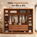 Ver imagem 2 de Guarda Roupa Casal 6 Portas 6 Gavetas 265cm com Cabideiro