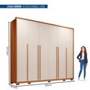 Ver imagem 4 de Guarda Roupa Casal 6 Portas 6 Gavetas 265cm com Cabideiro