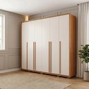Ver imagem 1 de Guarda Roupa Casal 6 Portas 6 Gavetas 265cm com Cabideiro
