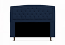 Ver imagem 4 de Jogo Cabeceira Geovana + Calçadeira Fênix Queen 160cm Suede Azul Marinho