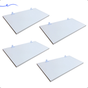 Ver imagem 2 de Kit 4 Prateleira Branca 50X30 + Suporte Flutuante Mdf  Organizadora Decoração Cozinha Banheiro Sala