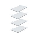 Ver imagem 1 de Kit 4 Prateleira Branca 50X30 + Suporte Flutuante Mdf  Organizadora Decoração Cozinha Banheiro Sala