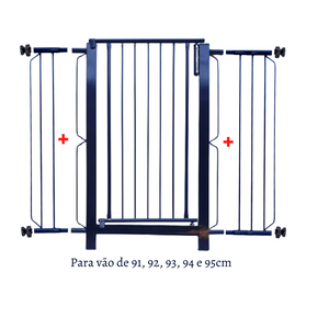 Grade e portão para cachorro bebê pet, vãos de 91cm a 95cm
