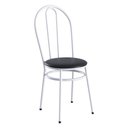Ver imagem 6 de Conjunto Mesa de Jantar com 4 Cadeiras Multimóveis CR50266 Branco-Preto