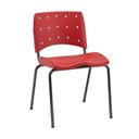 Ver imagem 3 de Cadeira Fixa Ergonômica 46 cm X 79,1 cm para Escritório com Assento Estofado Vinil Nr 17 Ergoplax