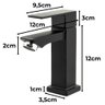 Torneira banheiro/lavabo/pia Luxo Preto - Smart Norte - 8