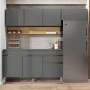 Ver imagem 2 de Cozinha Modulada 3 Pecas com Balcao Tampo Line Gris Cp Freijo Ktp