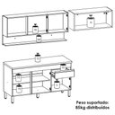 Ver imagem 4 de Cozinha Modulada 3 Pecas com Balcao Tampo Line Gris Cp Freijo Ktp