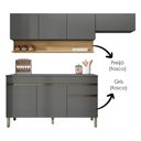 Ver imagem 5 de Cozinha Modulada 3 Pecas com Balcao Tampo Line Gris Cp Freijo Ktp