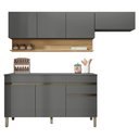 Ver imagem 1 de Cozinha Modulada 3 Pecas com Balcao Tampo Line Gris Cp Freijo Ktp