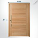 Ver imagem 2 de Kit Porta Pivotante Maciça de Eucalipto 214x107x14cm PM58 Quartier Cruzeiro Portas
