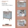 Armário de Banheiro 60cm Mdf Pistache 1 Porta Gaveta C/ Cuba - 2