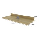 Ver imagem 2 de Tampo 100% Mdf 30mm para Balcão de Cozinha 120cm Multimóveis Cr20436 Carvalho Tropical