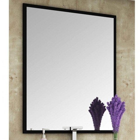 Espelheira para Banheiro 80cm Urban Pietra Preto/Brilho