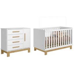 Jogo de Quarto Q Encanto Slim Comoda e Berço - 2