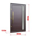 Ver imagem 2 de Porta Pivot.Alumínio Lamb.Visione c/Pux.e.Elite Marrom Gold 240x130 Brimak