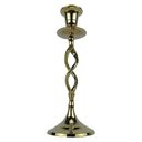 Ver imagem 2 de Castiçal Candelabro para 1 Vela de Metal Dourado decoração da Mesa Sala - 20x7cm