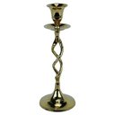 Ver imagem 1 de Castiçal Candelabro para 1 Vela de Metal Dourado decoração da Mesa Sala - 20x7cm