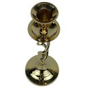 Ver imagem 3 de Castiçal Candelabro para 1 Vela de Metal Dourado decoração da Mesa Sala - 20x7cm