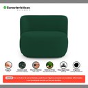 Ver imagem 3 de Kit 02 Poltronas e 01 Namoradeira Orgânica Molly Bouclê Verde - Desk Design