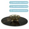 Prato Giratório Serigrafado Marmorizado Preto 60 X 8mm - 2