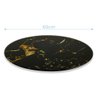 Prato Giratório Serigrafado Marmorizado Preto 60 X 8mm - 4