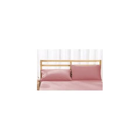 4 Fronhas 100% Algodão Percal 200 Fios com Bainha Rose