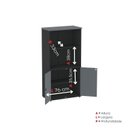 Ver imagem 7 de Armário Misto para Escritório com Nicho e Portas com Chave 159,6cm Linha P25 Pandin Branco/Preto/Gra