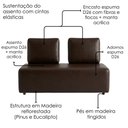 Ver imagem 5 de Sofá Modular 2 Lugares Block 148 cm Pes Madeira Courino Tcs 721 Moll