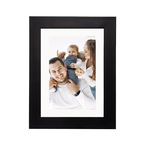 Kit com 04 Porta Retrato 25x30 com Paspatur para Foto 20x25 com Vidro:Preto/Mesa (Gravata)