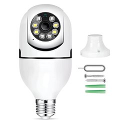 Câmera Ip Wi-fi Rosqueável E27 Hd com Áudio Detector de Movimento e Visão Noturna - 1