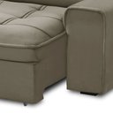 Ver mais imagens de Sofá Retrátil Reclinável para Sala 3 Lugares 250cm Asaph F04 Veludo Marrom Claro - Lyam Decor