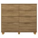 Ver imagem 1 de Cômoda Quarto 121cm 8 Gavetas Delmont Nature V02 - Mpozenato