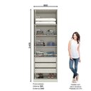 Ver imagem 6 de Guarda Roupa Modulado 2 Portas Espelho 3 Gavetas